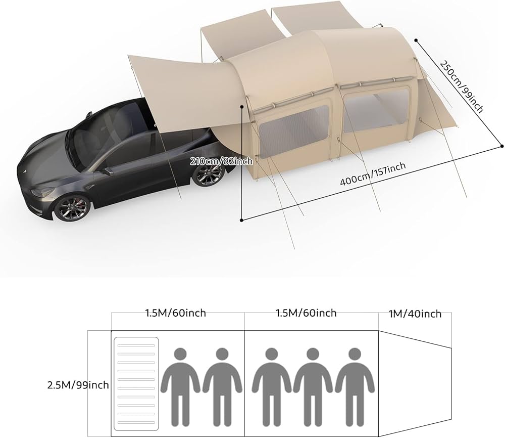 Amazon.co.jp: MKCAMP EVカーキャンプテント Tesla Model X/Y ほとんど